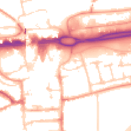 Daytime road noise heatmap for RG21 7PQ
