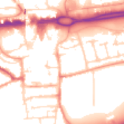 Daytime road noise heatmap for RG21 7PR