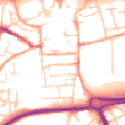 Daytime road noise heatmap for RG21 7QF