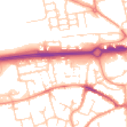 Daytime road noise heatmap for RG21 7RU