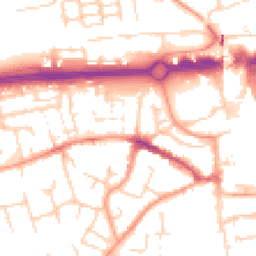 Daytime road noise heatmap for RG21 7TJ