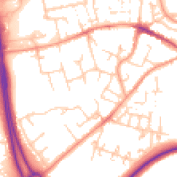 Daytime road noise heatmap for RG21 8AZ