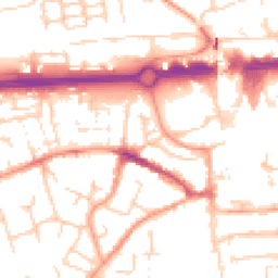 Daytime road noise heatmap for RG21 8SB