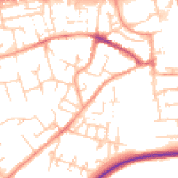 Daytime road noise heatmap for RG21 8UT
