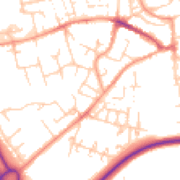 Daytime road noise heatmap for RG21 8UU