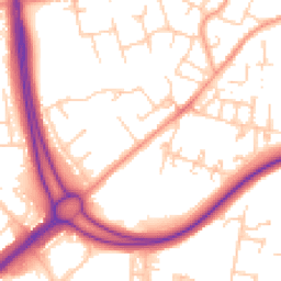 Daytime road noise heatmap for RG21 8WE