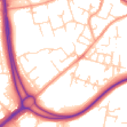 Daytime road noise heatmap for RG21 8WH