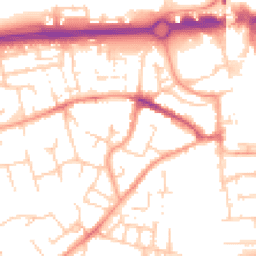 Daytime road noise heatmap for RG21 8XN