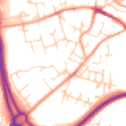 Daytime road noise heatmap for RG21 8XS
