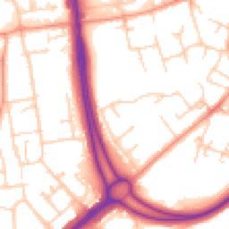 Daytime road noise heatmap for RG21 8XZ