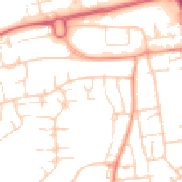 Daytime road noise heatmap for RG22 6US