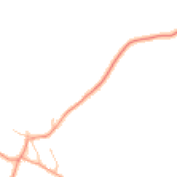 Daytime road noise heatmap for RG24 9HJ