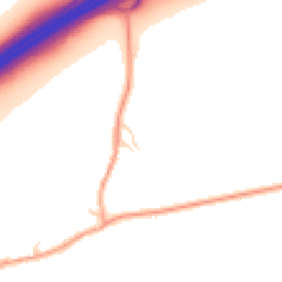Daytime road noise heatmap for RG25 2AA