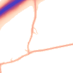 Daytime road noise heatmap for RG25 2AE