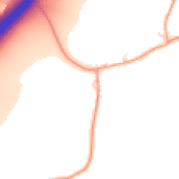Daytime road noise heatmap for RG25 2AN