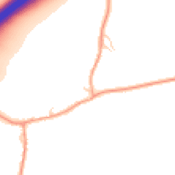 Daytime road noise heatmap for RG25 2AY