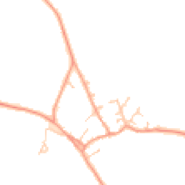 Daytime road noise heatmap for RG25 2BY