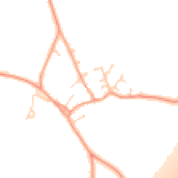 Daytime road noise heatmap for RG25 2BZ