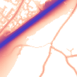 Daytime road noise heatmap for RG25 2FQ