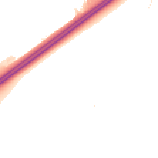 Night-time road noise heatmap for RG25 2JF