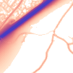 Daytime road noise heatmap for RG25 2JG