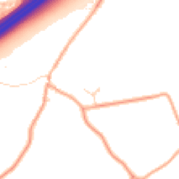 Daytime road noise heatmap for RG25 2JJ