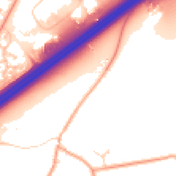 Daytime road noise heatmap for RG25 2JN
