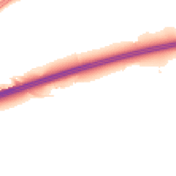 Night-time road noise heatmap for RG25 2LW