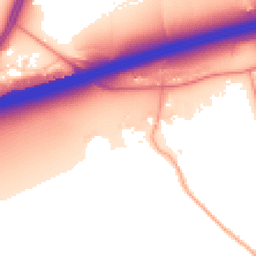 Daytime road noise heatmap for RG25 2NA