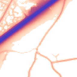 Daytime road noise heatmap for RG25 2NP