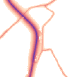Daytime road noise heatmap for RG25 2NR