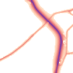 Daytime road noise heatmap for RG25 2PY