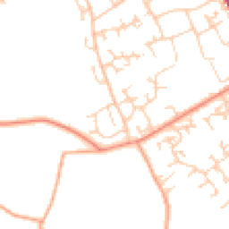 Daytime road noise heatmap for RG26 3AZ