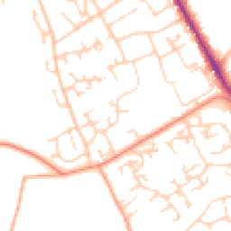 Daytime road noise heatmap for RG26 3BB