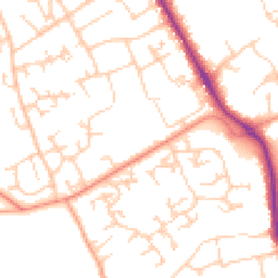 Daytime road noise heatmap for RG26 3BJ