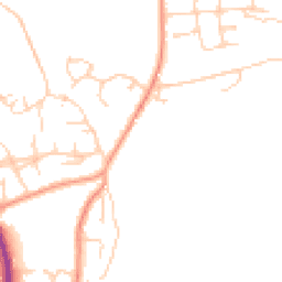 Daytime road noise heatmap for RG26 3BL