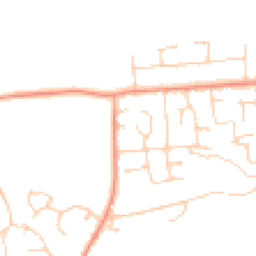 Daytime road noise heatmap for RG26 3DA