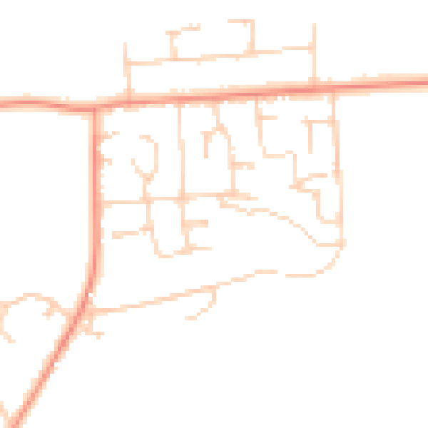 Daytime road noise heatmap for RG26 3DX