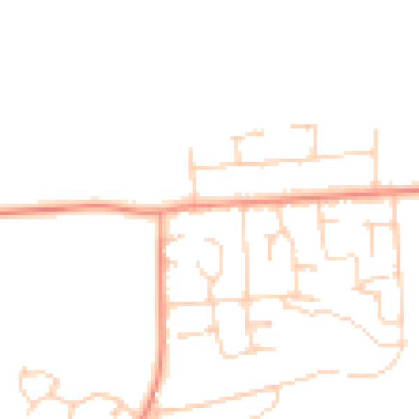 Daytime road noise heatmap for RG26 3EA