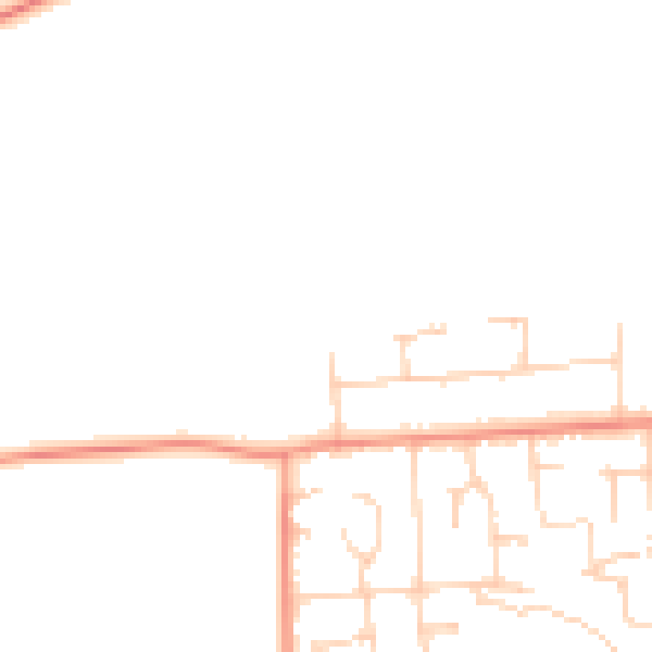 Daytime road noise heatmap for RG26 3EB