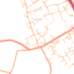 Daytime road noise heatmap for RG26 3NG