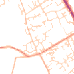 Daytime road noise heatmap for RG26 3NQ