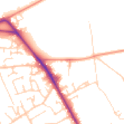 Daytime road noise heatmap for RG26 3NW