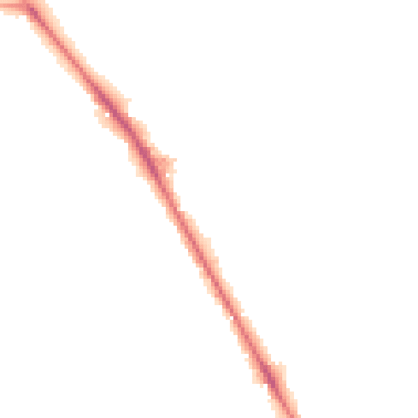 Night-time road noise heatmap for RG26 3PT