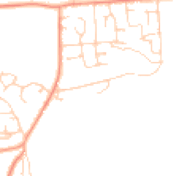 Daytime road noise heatmap for RG26 3TN