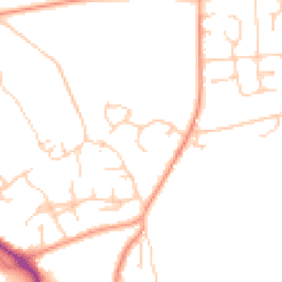 Daytime road noise heatmap for RG26 3UQ