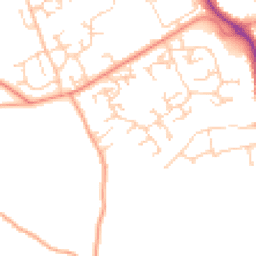 Daytime road noise heatmap for RG26 3US
