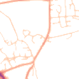 Daytime road noise heatmap for RG26 3UZ