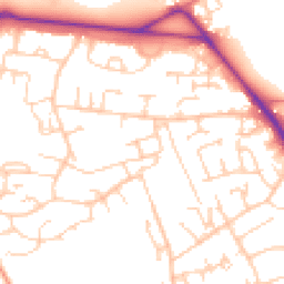 Daytime road noise heatmap for RG26 4AA