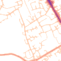 Daytime road noise heatmap for RG26 4AJ